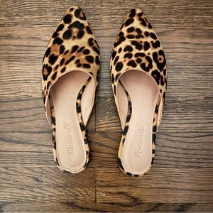 MADEWELL “REMI” MULE IN LEOPARD CALF HAIR SIZE 7.5